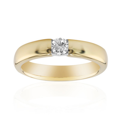 Gouden ring met een IF Diamant (D) (Annette)