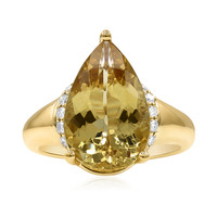 Gouden ring met een gele beril (CIRARI)