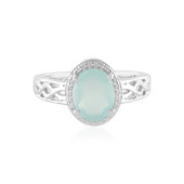 Zilveren ring met een Aqua Chalcedoon