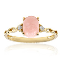 Gouden ring met een roze opaal (CIRARI)