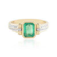 Gouden ring met een AAA Zambia smaragd (SUHANA)