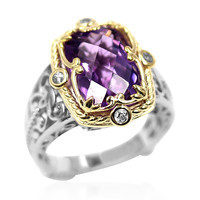 Zilveren ring met een Boliviaanse amethist (Dallas Prince Designs)