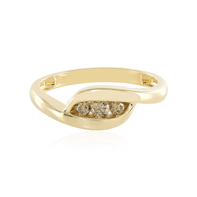 gas overdracht Goneryl Gouden ring met een I1 Bruine Diamant-6269JD | Juwelo sieraden
