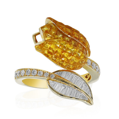 Gouden ring met Gele Ceylon saffieren (Estée Collection)