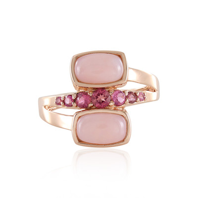 Zilveren ring met roze opalen (KM by Juwelo)