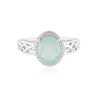 Zilveren ring met een Aqua Chalcedoon