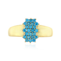 Zilveren ring met neon blauwe apatieten