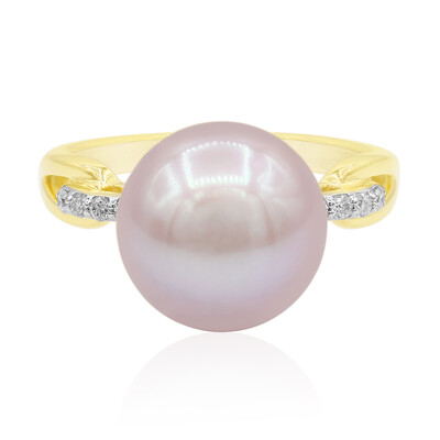 Gouden ring met een Royal Pink Ming Parel (TPC)