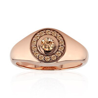 Gouden ring met een SI1 Argyle Rose De France Diamant