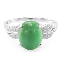 Zilveren ring met een keizerlijk chrysopraas