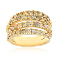 Gouden ring met SI2 Fancy Diamanten (CIRARI)