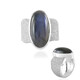 Zilveren ring met een labradoriet (MONOSONO COLLECTION)