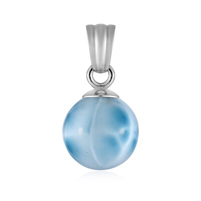 Zilveren hanger met een larimar