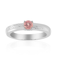 Zilveren ring met een Braziliaanse roze toermalijn (Pallanova)