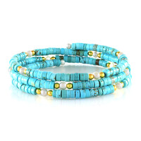 Stalen armband met Blauwe Magnesieten (Riya)