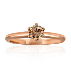 Gouden ring met een VS1 Argyle-Rose de France-Diamant