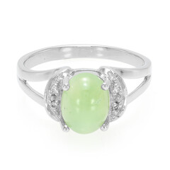 Zilveren ring met een keizerlijk chrysopraas