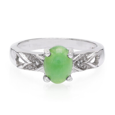 Zilveren ring met een keizerlijk chrysopraas