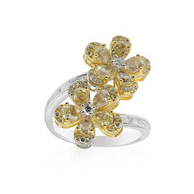 Gouden ring met gele S12 diamanten (CIRARI)