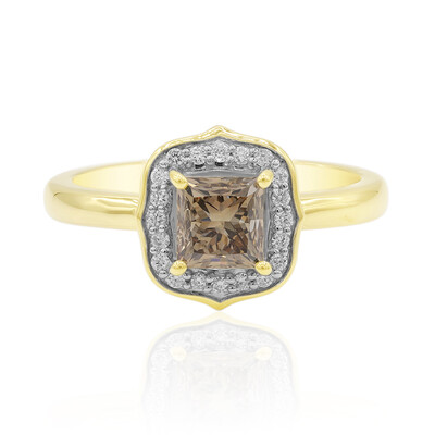 Gouden ring met een SI1 Argyle Bruine DIamant (Mark Tremonti)