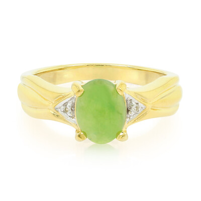 Zilveren ring met een keizerlijk chrysopraas