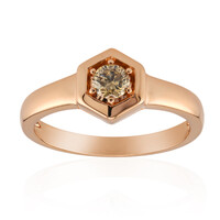 Gouden ring met een VS1 Argyle-Rose de France-Diamant