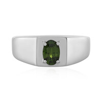 Zilveren ring met een Groene Ceylon Zirkoon