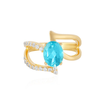 Zilveren ring met een Paraiba Topaas