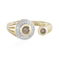 Gouden ring met een I2 Champagne Diamant (Ornaments by de Melo)