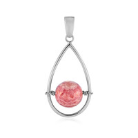 Zilveren hanger met een rhodochrosiet