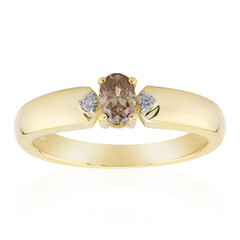 Gouden ring met een I3 Argyle-Cognac-Diamant (Mark Tremonti)