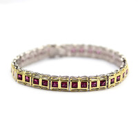 Zilveren armband met rhodolieten (Dallas Prince Designs)