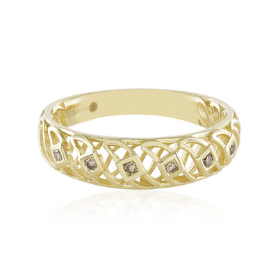 Gouden ring met I2 Champagne Diamanten (Ornaments by de Melo)