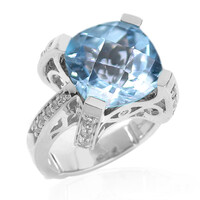 Zilveren ring met een hemel-blauwe topaas (Dallas Prince Designs)