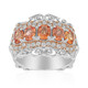 Zilveren ring met Padparadscha saffieren (Dallas Prince Designs)