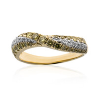 Gouden ring met gele SI1 diamanten (CIRARI)