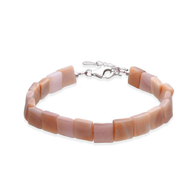 Zilveren armband met parelmoer