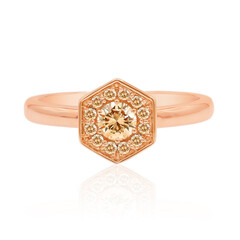 Gouden ring met een SI1 Argyle Rose De France Diamant