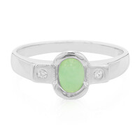 Zilveren ring met een keizerlijk chrysopraas