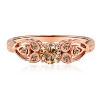 Gouden ring met een VS1 Argyle-Rose de France-Diamant