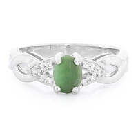 Zilveren ring met een keizerlijk chrysopraas