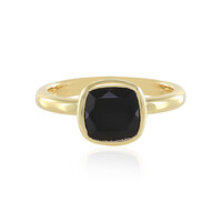 Zilveren ring met een zwarte onyx