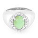 Zilveren ring met een keizerlijk chrysopraas