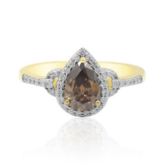 Gouden ring met een SI1 Argyle Cognac Diamant (Mark Tremonti)