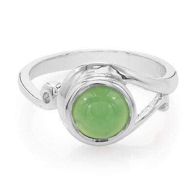 Zilveren ring met een keizerlijk chrysopraas