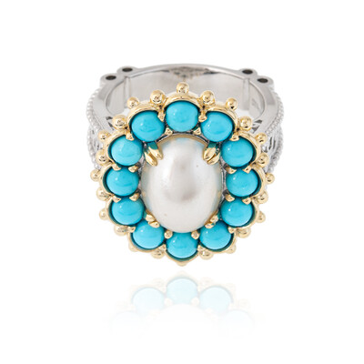 Zilveren ring met een Mabe parel (Dallas Prince Designs)