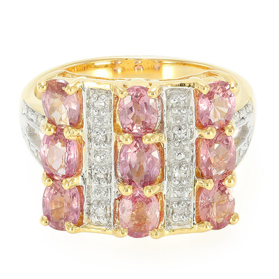 Gouden ring met Onverhitte Padparadscha Saffieren (AMAYANI)