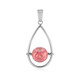 Zilveren hanger met een rhodochrosiet