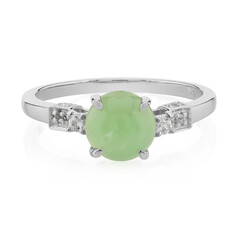 Zilveren ring met een keizerlijk chrysopraas