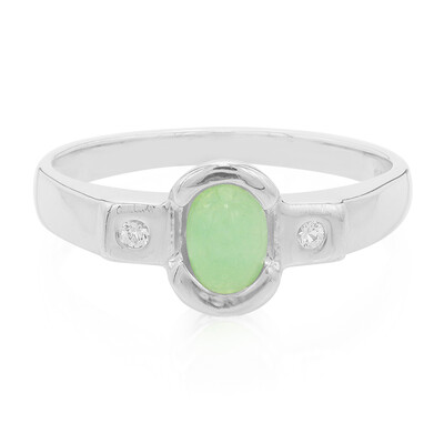 Zilveren ring met een keizerlijk chrysopraas